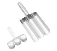 CENPEK Macchina per polpette a tre tubi, cucchiaio per polpette con vanga, set per preparare polpette fai-da-te, strumenti per cucinare in casa