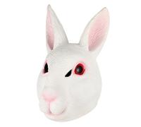 CENPEK Maschere realistiche a Testa Intera in Lattice di Animali per la sfilata di Feste in Costume di Carnevale di Halloween (Coniglio)
