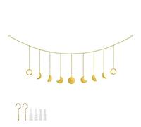 CENPEK Moon Garland Wall Hanging Gold Moon Garland Boho Wall Decor Moon Garland Hanging Decorazioni da Parete per Casa Camera da Letto Soggiorno