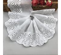 CENPEK Nastro in pizzo per cucito, ricamo, passamaneria, bordatura, abbellimenti e artigianato, lunghezza 13,1 m, larghezza 8 cm, colore: bianco