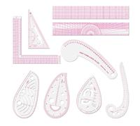 CENPEK Set da 9 Pezzi di righelli da Cucito, righelli per modellistica e dimensionamento, righelli per Curve multifunzionali, righelli Speciali per la creazione di Modelli e Il Disegno