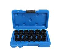CENPEK Set di 13 chiavi a torsione, da 3/8", per rimuovere bulloni danneggiati, set di prese per la rimozione di dadi di bloccaggio