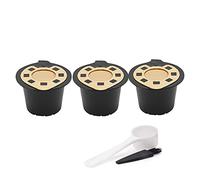 CENPEK - Set di 3 capsule da caffè riutilizzabili riutilizzabili con cucchiaio di plastica filtro capsula e pennello da 20 ml, filtri da cucina e bar da pranzo