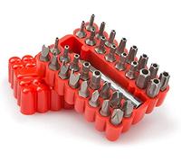 CENPEK - Set di 33 punte di sicurezza con supporto magnetico per punte di prolunga - include set di chiavi esagonali e punte a stella resistenti al manomissione