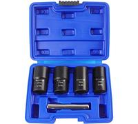 CENPEK Set di 5 chiavi a torsione, da 1/2", per rimuovere bulloni danneggiati, per rimuovere dadi di bloccaggio da 17 mm, 19 mm, 21 mm e 22 mm