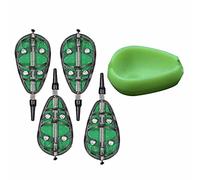 CENPEK Set di mangiatoie da Pesca Pesca Inline Feeder Carp Bait Plastica Inline Method Feeders con Stampo a sgancio rapido 4 Pezzi