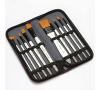 Cenpek - Set di pennelli per pittura in acrilico, 10 diverse forme di pennelli con raschietto in spugna, pennello adatto per principianti, professionisti e artisti