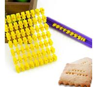 CENPEK Set Timbri per Biscotti, 72 Pezzi Timbri Alfabeto con Lettere per Biscotti, Fondente, Biscotti, Argilla - Strumento per Stampo per Goffratura Fai da Te per Messaggi Personalizzati