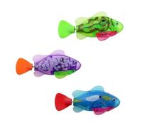 CENPEK Simulazione Animali Domestici Pesce Giocattolo, Sensore di Luce a LED Che Nuota Pesce Nuoterà Bagno Elettrico Simulazione Pesce 3 Pezzi con Batteria a Bottone