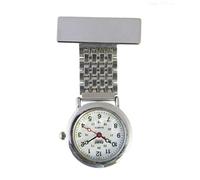 Censi Orologio Unisex Da Tasca Placcato Argento Per Infermieri Con Fermaglio E Batteria Extra Ideale Per Dottori, Infermieri, Cuochi E Paramedici
