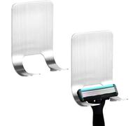 CENSIVI Porta Rasoio Di Sicurezza Autoadesivo - 2 Pezzi Supporto per Rasoio Doccia in Acciaio inox, Impermeabile Porta Rasoio Doccia per Riporre Il Bagno