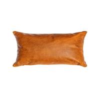 Centaur - Cuscino in vera pelle al 100% - Cognac/Vintage 50 x 30 cm Cuscino in pelle per divano o camera da letto Decorativo Facile da pulire - Fatto a mano in Germania