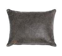 Centaur - Cuscino in vera pelle al 100% - Grigio Basalto 50 x 40 cm Cuscino in pelle per divano o camera da letto Decorativo Facile da pulire - Fatto a mano in Germania