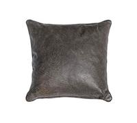 Centaur - Cuscino in vera pelle al 100% - Grigio Basalto 50 x 50 cm Cuscino in pelle per divano o camera da letto Decorativo Facile da pulire - Fatto a mano in Germania