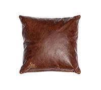 Centaur - Cuscino in vera pelle al 100% - Nocciola 50 x 50 cm Cuscino in pelle per divano o camera da letto Decorativo Facile da pulire - Fatto a mano in Germania
