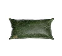 Centaur - Cuscino in vera pelle al 100% - Verde Smeraldo 50 x 30 cm Cuscino in pelle per divano o camera da letto Decorativo Facile da pulire - Fatto a mano in Germania