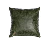 Centaur - Cuscino in vera pelle al 100% - Verde Smeraldo 50 x 50 cm Cuscino in pelle per divano o camera da letto Decorativo Facile da pulire - Fatto a mano in Germania