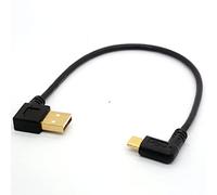 CentBest Cavo di prolunga da USB 2.0 a 90 gradi a tipo C maschio ad angolo destro/sinistro, placcato oro, cavo di prolunga USB C per trasferimento dati e sincronizzazione(90°Type C-USB A Right)