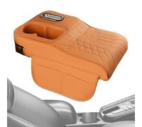 Center Console Cover Pad - Artificial Leather Armrest Organizer | Multi-Functional Cup Holder with Side Pockets, Auto Console Pad for SUV Truck Sedan, Minivan Commuting and Travel