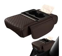 Center Console Pad - 35 x 21 x 7,5 cm Car Armrest Storage Box, Car Armrest With Cup Holder | 1 x Convenient To Install Arm Rest Storage Organizer Box | Automotive Interior Fittings Accessories For