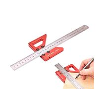 Center Finder - Strumento di misurazione professionale per carpenteria, marcatore di linea centrale per progetti fai da te | righello per falegnameria da carpentiere a centro quadrato, calibro