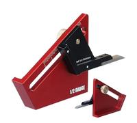 Center Finder Woodworking, Center Marking Gauge, Aluminum Alloy Precision Compact Scriber, Fits Up To 58mm Thickness, Engineering Template Tool for Drilling and Roof Pitching Use
