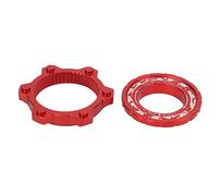 Centerlock to 6 Bolt Adapter | High - Strength Aluminum Alloy for Mountain | CNC Machined & Abrasion Tolerant | Easy Install Hub Conversion Kit/Disc Brake Rotor (Red)