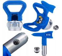 Centhril Set SoftFlow 616 - ugello a bassa pressione + supporto ugello FFLP | 30 cm di larghezza | 80 - 140 bar | per emulsione, acrilico, smalto | accessori per verniciatura per dispositivi airless