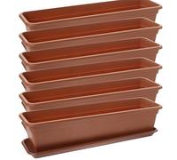 Centi Stile mediterraneo: set di 6 fioriere in terracotta, 60 cm, il vostro balcone in effetto Toscana