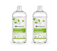 CENTIFOLIA | Acqua micellare | Detergente e struccante | Elimina il trucco waterproof | Pelle pulita e confortevole, anche pelli sensibili, 99% naturale, made in France | Set di 2 x 500 ml