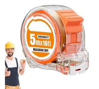 Centimeter Tape Measure, 16 FT retrattile Ruler, Easy to Read Linear Scale, 5 m/1,9 cm, Sturdy Engineer Distance Meter, for Women Men Carpenters Surveyors and Projects