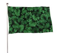 Centinaia di foglie della giungla su bandiera nera, 9 x 1,5 m bandiere da giardino per esterni, decorazione per cortile, portico, prato, fattoria