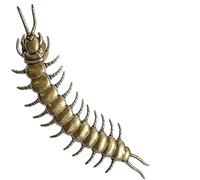 Centipede Button Cover, Retro Brass Active Centipede Button Clip-On for Shirt Decor, Punk Alternative Fashion Animal Collar Clothing Brooch Accessorys