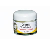 Centisia Crema Viso 24h Oro Colloidale 50ml - Trattamento Antiage Rivitalizzante con Peptidi, Olio di Borragine, Sesamo e Vinaccioli - Rigenerante e Idratante per Pelli Devitalizzate e Spente