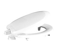 Centoco HL440STS-001 Sedile WC rotondo in plastica con parte anteriore chiusa, bianco