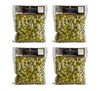 Centonze - Olive Denocciolate Nocellara del Belice D.O.P. in Salamoia - Metodo Castelvetrano, 4 Buste x 500g, Origine Siciliana, Senza Coloranti, Polpa Croccante