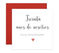Central 23 30 Años Aniversario Boda Tarjeta Esposo Esposa Amor Pareja Viene Con Pegatinas Regalo Aniversario Lindo Regalo Por