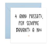 Central 23 4 Anni Anniversario Biglietto Marito Moglie Coppia Romantico Amore Viene Con Adesivi Regalo Anniversario Regalo Carino