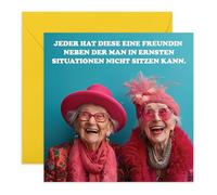 Central 23 Beste Freunde Karte Freundschaft BFF Schwester Bruder Lustig Kommt Mit Aufklebern Jahrestagsgeschenk Niedliches Geschenk Frauen Von