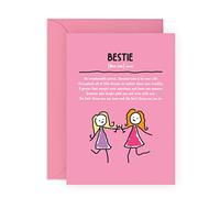 CENTRAL 23 Bestie Biglietto di auguri di compleanno per donna - regalo dell'amicizia - biglietti di auguri per la migliore amica - viene fornito con adesivi