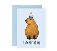 CENTRAL 23 Biglietti di auguri di buon compleanno per lei - Capy Birthday Capybara - Divertenti giochi di parole con animali, carini biglietti di auguri per uomini e donne, regali per mamma, papà,