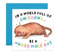 CENTRAL 23 - Biglietti di compleanno divertenti per le donne - 'Be A Naked Mole Rat' - Biglietto di compleanno sfacciato per lei - Biglietto di compleanno sfacciato per marito gli amici