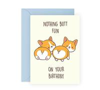 Central 23 Biglietti di compleanno umoristici - Corgi biglietti di compleanno divertenti - per uomini donne lui sua mamma papà fratello sorella - viene fornito con divertenti adesivi