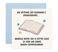 Central 23 Biglietto Auguri Libro Lettura Divertente Invecchiare Amici Famiglia Comico Viene Con Adesivi Regalo Compleanno Regalo Carino