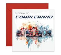Central 23 Biglietto d'auguri di compleanno F1 BIRTHDAY - Perfetto per festeggiare con un design di Formula 1 ad alta velocità - Ideale per aggiungere un tocco