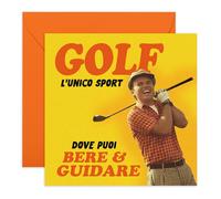 Central 23 Biglietto di auguri di compleanno Golf per uomo - L'unico sport in cui puoi bere e guidare - Divertenti regali di compleanno per papà, marito, zio