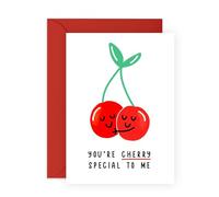 Central 23 Biglietto di auguri di compleanno per uomo, con ciliegie speciali per me, gioco di parole, per migliore amico, biglietto di auguri per fidanzato, fidanzata, coppie, fornito con adesivi
