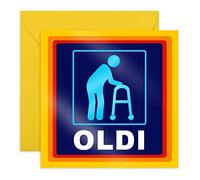 Central 23 - Biglietto di compleanno divertente per lui - 'Oldi' - Per papà - Biglietto di compleanno per nonno, biglietto di auguri per mamma - Biglietto di pensionamento