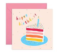 Central 23, biglietto di compleanno per lei con scritta "Rainbow Cake" (lingua italiana non garantita)