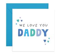 CENTRAL 23 Biglietto di compleanno per papà - We Love You Daddy - Biglietto di compleanno da figlio figlia - Dolce biglietto per la festa del papà - Thank You Love You Regali per lui Uomini Papa Pop -